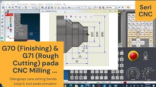 Aplikasi GCode G70 Finishing dan G71 Rough Cutting pemotongan berulang berorientasi sumbu Z [upl. by Martres151]