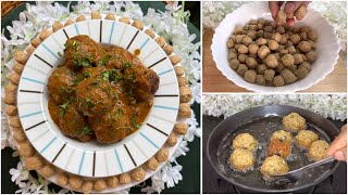 Soya Kofta Curry Veg Kofta Recipe  Soyabean Ki Sabji  Soyabean shazishazilmemoriesRecipe [upl. by Zertnom]