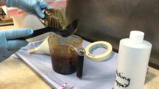 How to Mix Powdered Ferric Chloride Etchant for Copper Brass or Nickel Etching [upl. by Dominique777]