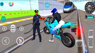 ✔NEW 3D driving class simulator bullet train vs motor bike Gas station  Android gameplays [upl. by Yendic433]