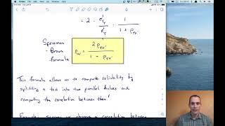 Psychometrics  Lecture 5  Estimating reliability coefficients [upl. by Aaron839]