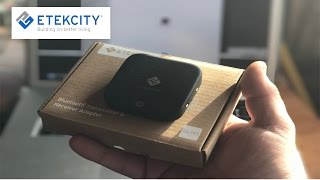 EtekCITY Bluetooth Transmitter and Receiver Powered SPDIF amp AUX [upl. by Adnomar472]