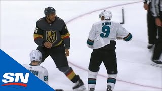 Ryan Reaves amp Evander Kane Exchange Haymakers In Heavyweight Fight [upl. by Gill]