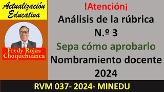 Rúbricas de evaluación docente 3 Análisis de rúbrica Nº 3 Evaluación docente [upl. by Fabe799]