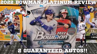 2022 Bowman Platinum Review 2 ROOKIE AUTO PULLS [upl. by Sualk316]