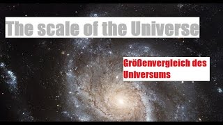 The Scale of the Universe  Größenvergleich im Universum  Vergleich BakterienAtomeGalaxien usw [upl. by Am430]