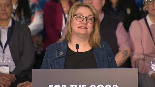 Labour leader Bea Bruske calls out Pierre Poilievre over workers’ rights – April 18 2024 [upl. by Elsey]