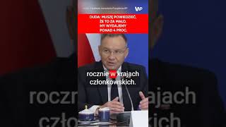 Duda Muszę powiedzieć że to za mało Wydatki na obronność [upl. by Morry]