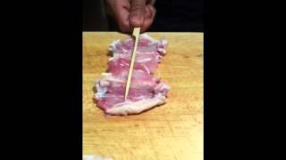 Yakitori skewer wing  secret to grill a chicken wing evenly [upl. by Akamahs]