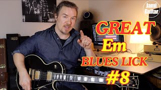 Great Blues Lick In Em Pentatonics VOL 8  Guitar Tutorial  Guitar Lesson [upl. by Aitekram]