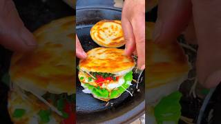 Chinese Burger Grandpa and grandma fried eggs [upl. by Nolat]