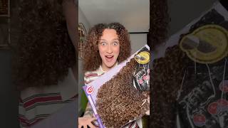 TRYING LONG CURLY HAIR EXTENSIONS curlyhair grwm [upl. by Harden659]