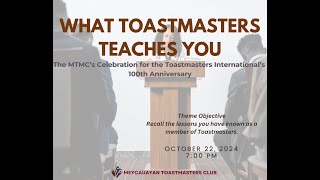 Meycauayan Toastmasters Club  October 22 2024  quotWHAT TOASTMASTERS TEACHES YOUquot [upl. by Corrine]