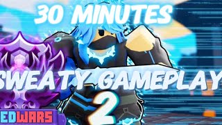 Sweaty Gameplay ROBLOX BEDWARS Pt2 30 mins No Commentary [upl. by Aneis]