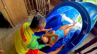 Water Slides at SplashMania WaterPark in Gamuda Cove Malaysia [upl. by Tamsky280]