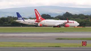 CORENDON EASYJET SAS TAKEOFF  MANCHESTER AIRPORT [upl. by Langille385]