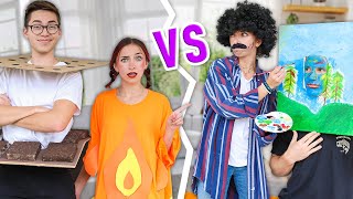 Couple VS Couple DIY HALLOWEEN COSTUMES with Brooklyn amp Brooks VS Bailey amp Asa [upl. by Nogaem]