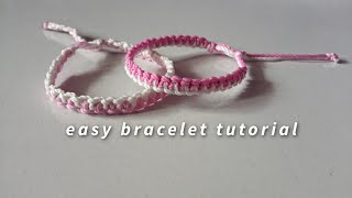 how to make easy bracelet  yarnivora [upl. by Anaeirb]