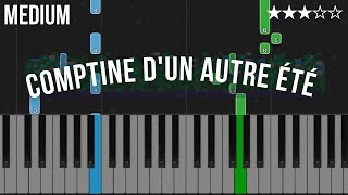 Yann Tiersen  Comptine dun autre ete  MEDIUM  Piano Tutorial FREE MIDI [upl. by Llewop]