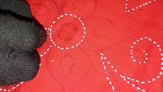 নকশী কাথার ডিজাইন বেবি নকশী কাথার ডিজাইন simple nakshi katha design nakshi design art part 45 [upl. by Kcirdaed381]