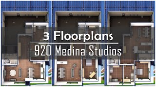 920 Medina Studios  3 Floorplans  The Sims 4  ts4 [upl. by Jdavie]