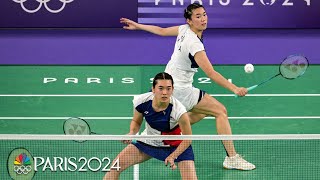 Chinas Liu Tan handle Team USAs Xu twins in badminton  Paris Olympics  NBC Sports [upl. by Orella]