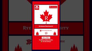 “Study in Toronto 🇨🇦 at Ryerson University  Your Path to Global Success” [upl. by Eimareg877]