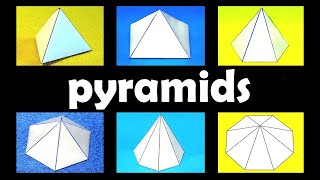 How to make Paper Pyramids  very easy   DIY Crafts [upl. by Tempest566]