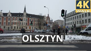 4K OLSZTYN POLAND WALKING TOUR  JANUARY 26 2023 [upl. by Abernon]