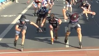 Berlin Inline Speed Skating Marathon 2016  Finish Slowmotion [upl. by Flinn]