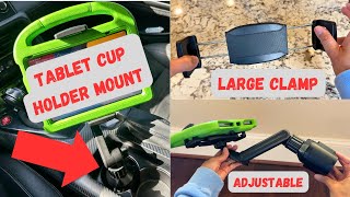 Best Tablet Cup Holder Car Mount for Tablet Ipad Review amp Demo [upl. by Ailehs578]