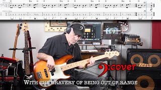 Roger Waters  The Bravery of Being Out of Range  Bass Cover with tabs in 4K [upl. by Winola965]