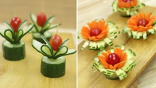 Cucumber decoration ideas  Garnish Food Ideas [upl. by Warfeld]