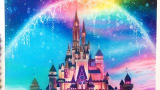 Time Lapse Drawing Disney Castle [upl. by Notsruht]