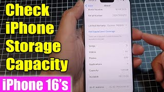 iPhone 1616 Pro Max How to Check iPhone Storage Capacity [upl. by Uphemia200]