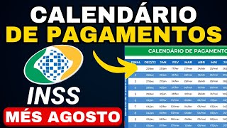 CALENDÁRIO DE PAGAMENTO INSS AGOSTO 2024 [upl. by Jephum]