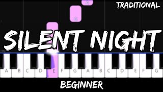 Traditional  Silent Night  Stille Nacht heilige Nacht  Easy Beginner Piano Tutorial  For 1 Hand [upl. by Malvino]