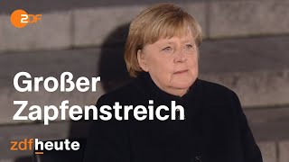 Ende einer Ära  Großer Zapfenstreich für Angela Merkel  ZDFSpezial [upl. by Farland]