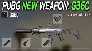 PUBG NEW RIFLE G36C all attachments [upl. by Llehsem]