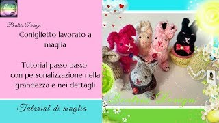 Coniglietto di Pasqua Semplice Lezioni a maglia per principianti [upl. by Adnuahsal348]