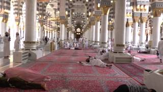 Hajj 2013  Madinah  Masjid Nabawi Interior [upl. by Alaine]