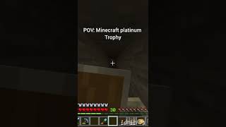 POV Minecraft platinum trophy fyp minecraft [upl. by Richela]