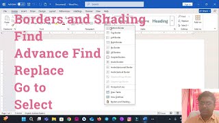 MSOfficeWord Borders and Shading  Find  Replace  Go to  Select Class02112024 [upl. by Asiela]