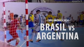 FUTSAL  Brasil  Argentina Final  Copa América 2024 [upl. by Renado]