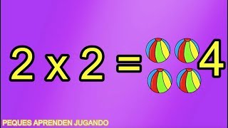 La tabla del 2 para niños Aprender a multiplicar Video para niños PequesAprendenJugando [upl. by Porte]