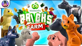 Woolworths Bricks Farm  Countdown Bricks Comparison amp Animals Set Review [upl. by Ainirtak]