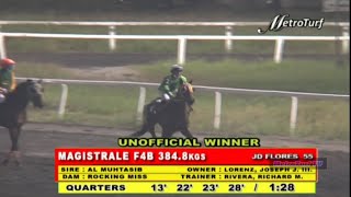 MAGISTRALE  MMTCI RACE 4  JANUARY 28 2022  Metro Manila Turf Club BAYANGKARERISTA REPLAY [upl. by Prunella]