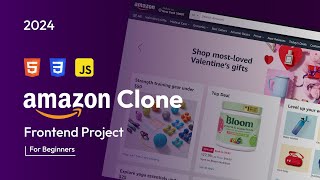 Create Amazon Clone Using HTML CSS and JavaScript  Frontend Project For Beginners [upl. by Josi]