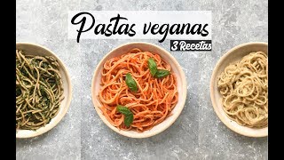 3 RECETAS DE PASTAS VEGANAS  Sencillas  Delis  saludables  🍝Keisha [upl. by Ariella]