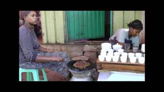 Ethiopian Coffee street vendor fresh roast and brew [upl. by Ludlew]